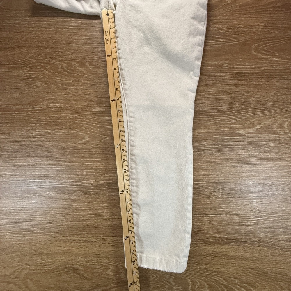 Good American Women's Ivory Straight Jeans Size 6/28 High Rise Crop Stretch - Picture 7 of 8